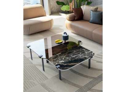 Coffee tables Table Luxury Glass Tables Consoles Design Italian Furniture Set 2x