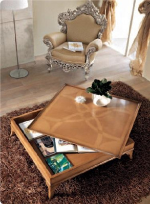 Design Coffee table Tables Square Wood Living room new Elegant Luxury Furniture