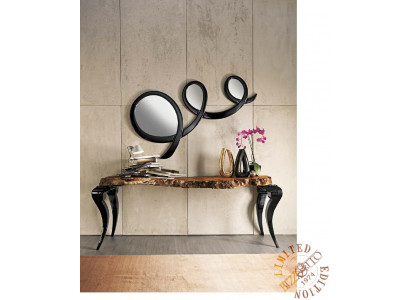 Classic r Designer Real Wood Frame Black Mirror Wall Mirror Furniture Italy