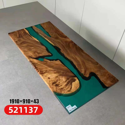 Epoxy resin dining table real wood solid furniture waterfall epoxy table 191x91cm