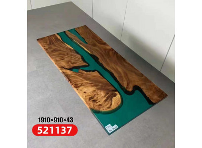 Epoxy resin dining table real wood solid furniture waterfall epoxy table 191x91cm