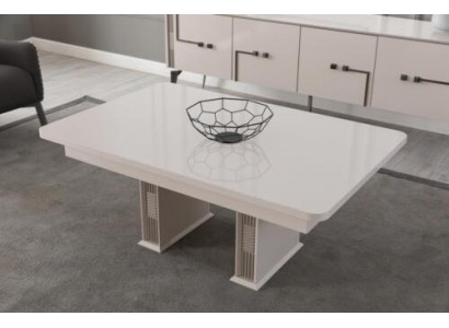 White Coffee table Living room Wooden tables Luxury Furniture Designer Tables