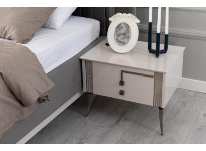 Beige Bedside table Bedroom wooden furniture wooden console luxury bedside tables