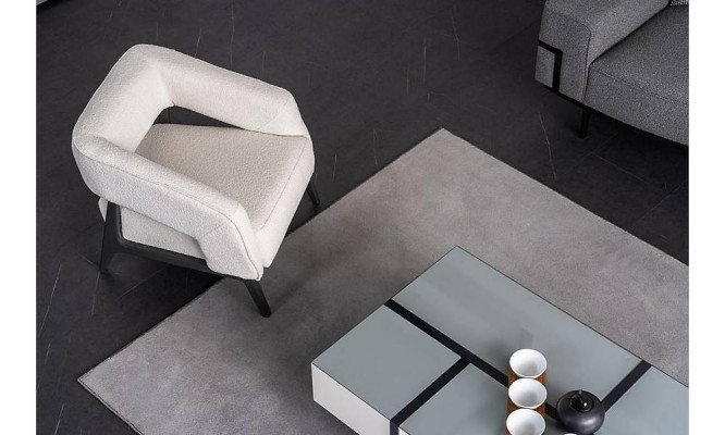 Modern Living room Set Consists of 2x Sofas + Armchair and Coffee table 4 pieces.