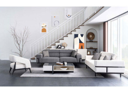 Modern Living room Set Consists of 2x Sofas and Armchair Novelty 3 pieces.