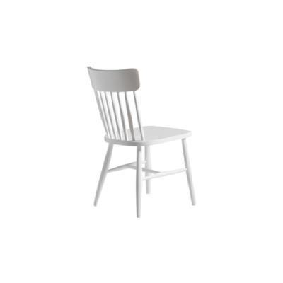 Dining chairs Group wooden chairs Kitchen chairs Set 6pcs White Wood