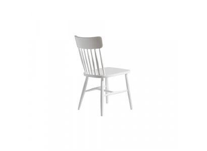 Dining chairs Group wooden chairs Kitchen chairs Set 6pcs White Wood