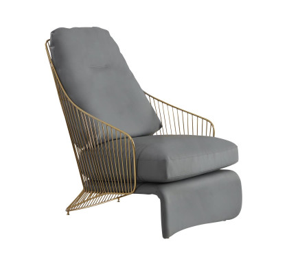 Luxury Designer Relaxation Chair Lounge Club Armchair Leather stainless steel Designfurniture