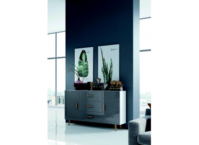 Chests of drawers Living room cupboard 140cm XL Low Boards Modern Wood Chest of drawers Sideboard