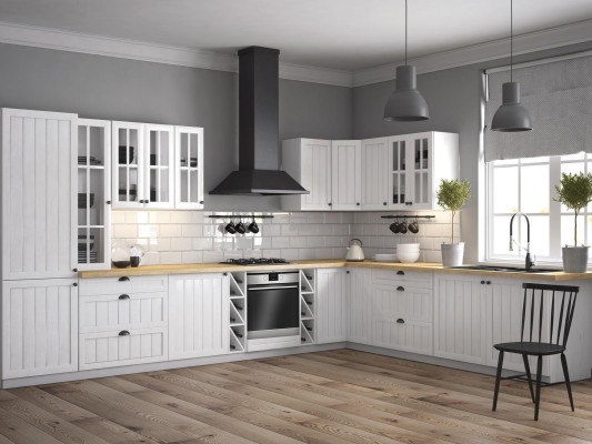 Country house kitchen line wardrobe kitchen base cabinet wall cupboard furniture made to measure