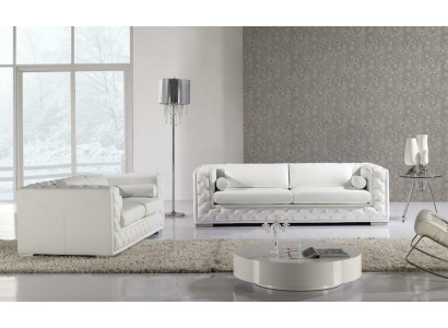 Leather sofa Couch Living landscape 3+2 Seater Suite Design Deco Modern Sofa