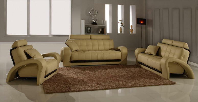 Leather sofa Living landscape 3+2 Seater Suite Design Modern Sofa leather suite