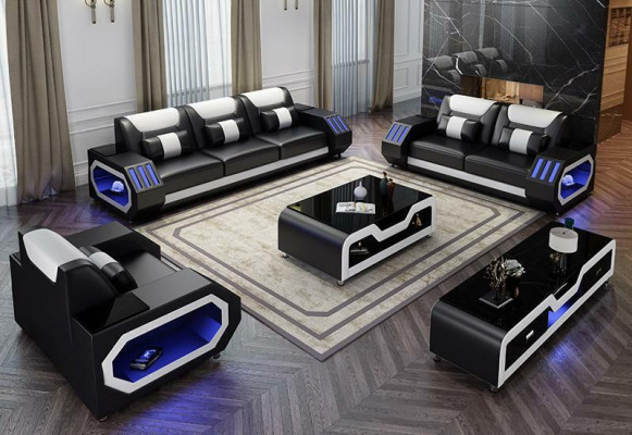 Leather sofa couch sofa set 3+2 suite design modern sofa seater new