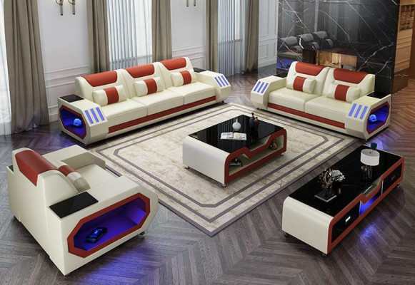 Leather sofa couch sofa set 3+2 suite design modern sofa seater new