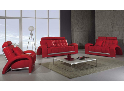 Sofa set 3+2+1 Seater Set Design Sofas Upholstery Couches Leather Modern