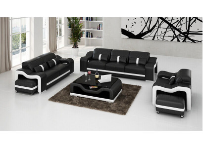 Sofa set 321 Seater Set Design Sofas Upholstery Couches Leather Relax