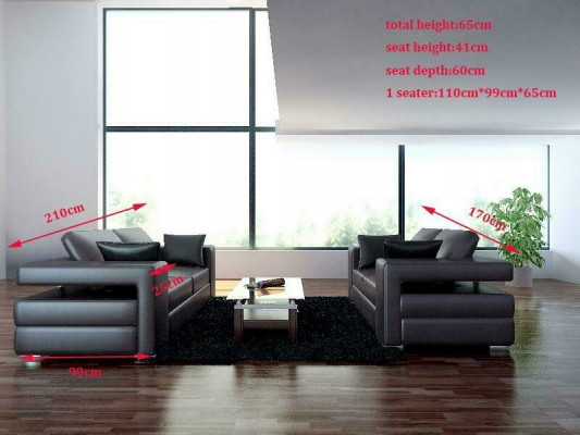 Leather sofa Living landscape 3+2 Seater Suite Design Modern Sofa Couch