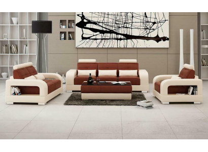 Sofa set Upholstery 3+1+1 Seater Set Design Sofas Couches Leather Modern