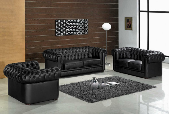 Chesterfield Couches Sofas Upholstery Leather 32 Seater Sofa set Sets Set