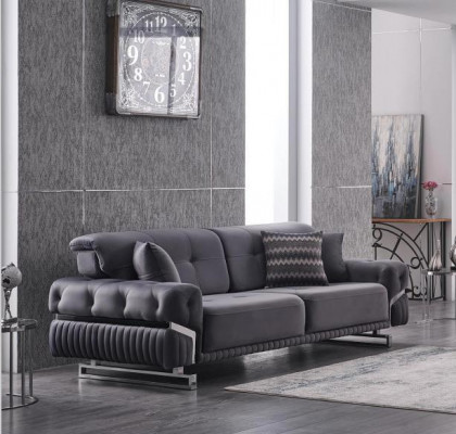 Gray Sofa set Living room Sofas Three Seater Armchair Complete's Set 3pcs