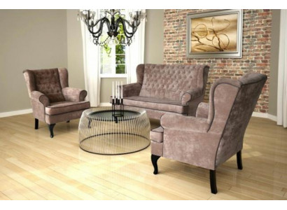 Chesterfield Living room Sofa set Textile Upholstery Seat Sofa Couch Suite new