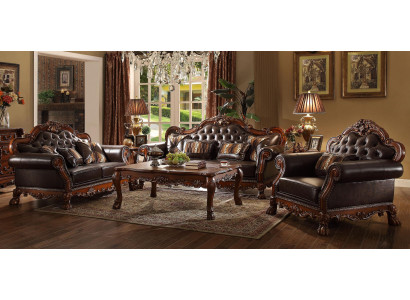 Carved Furniture Sofa set 3+2 Seat Sofa Couch Upholstery Suite Group