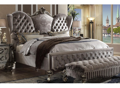 Design luxury bedroom 3 pieces. Bed 2x Bedside table Classic r Beds Set