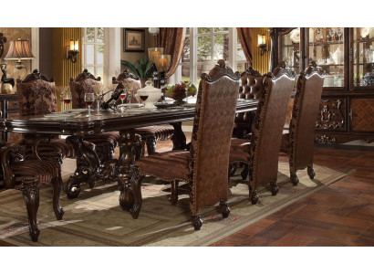 Classic Brown Chesterfield Chairs Designer x6 Leather Chairs ChairGroups Set 6pcs.