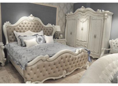 Bed + 2x Bedside table 3 pcs. Bedroom Set Luxury Designer Bedroom