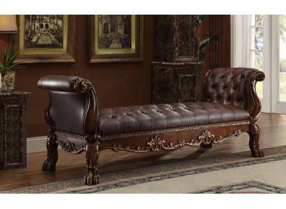 Chesterfield Chaise Longues Lounger Ottoman Sofa Genuine Leather Relax Chaise