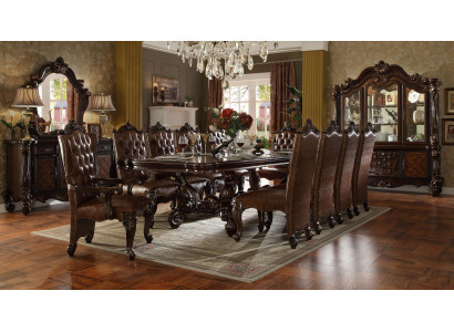 Classic Baroque Dining room set Luxurs Dining table Chesterfield Chairs 14-piece set