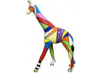 Abstract Design Statue Colorful Sculpture Figures Hand Painted Decoration Statues