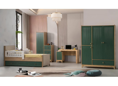 Childrens room Set Consists of Bed +2х Wardrobe +Desk 4pcs.