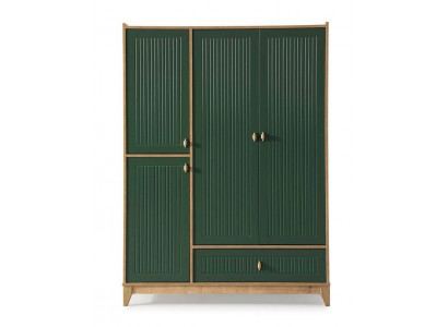 Luxurious green wardrobe wooden furniture for childrens room novelty