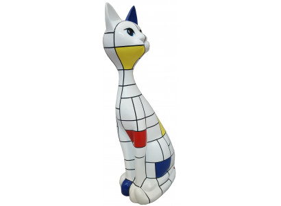 Abstract figures statues modern designer loft colorful sculptures cat 60 cm new