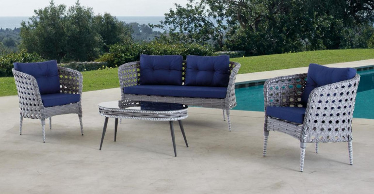 Garden Furniture Seat Furniture Sofa Set Patio Table Sofa Couch 4 Pieces set