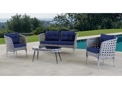 Garden Furniture Seat Furniture Sofa Set Patio Table Sofa Couch 4 Pieces set