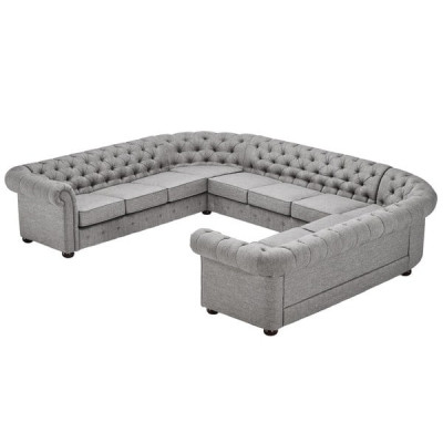 Chesterfield Couch Sofa Upholstery Living landscape U-shape Suite Corner sofa