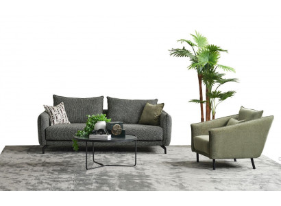 Living room Suite Sofa set Three Seater Armchair Gray Fabric Sofa Set 3+1 Seater