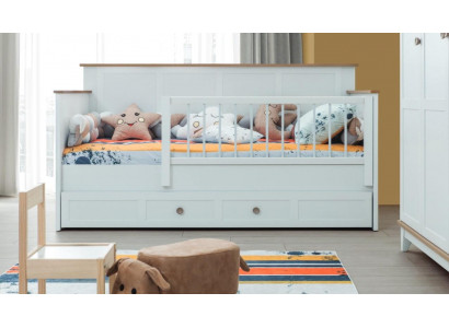 Children's bed children's playpen bed crib white wood bed modern