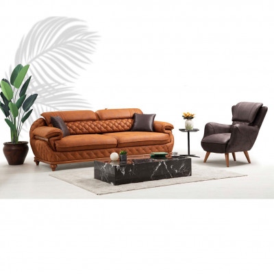 Modern Living room Complete Set Three Seater Sofa Couch Armchair Luxury Furniture