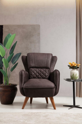 Luxury Furniture Living room Armchair Upholstered Seat Modern Design Upholstered Armchair