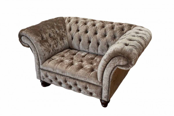 Chesterfield Armchair Couch 1 Seater Sofa Textile Fabric Couches Upholstery new