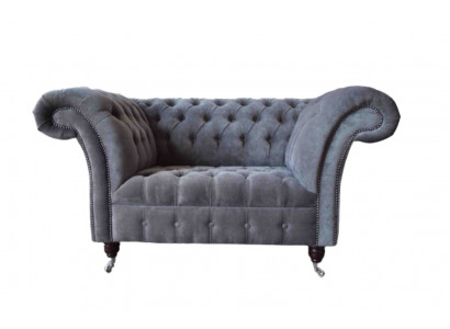 Chesterfield Sofa 1.5 Seater Couch Upholstery Design Sofas Seat Upholstery Gray