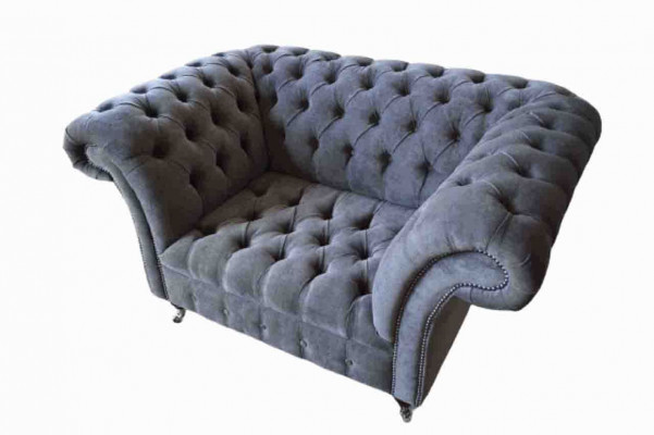 Chesterfield Sofa 1.5 Seater Couch Upholstery Design Sofas Seat Upholstery Gray