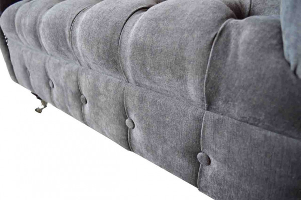 Chesterfield Sofa 1.5 Seater Couch Upholstery Design Sofas Seat Upholstery Gray