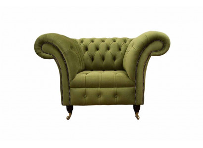 Chesterfield Design Armchair Couch Upholstery Luxury Textile Couches Single Seater