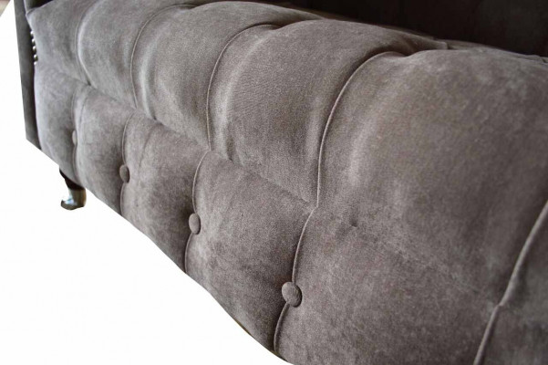 Chesterfield Sofa Couch 1 Seater Luxury Textile Fabric Couches Upholstery new