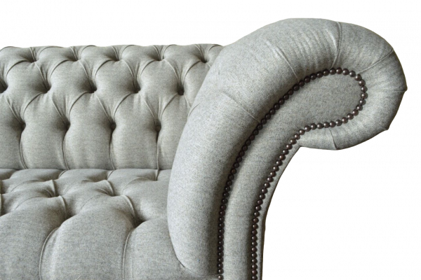 Chesterfield Single Seater Sofa Armchair Couch Upholstery Seat Furniture Textile Fabric