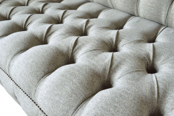 Chesterfield Single Seater Sofa Armchair Couch Upholstery Seat Furniture Textile Fabric